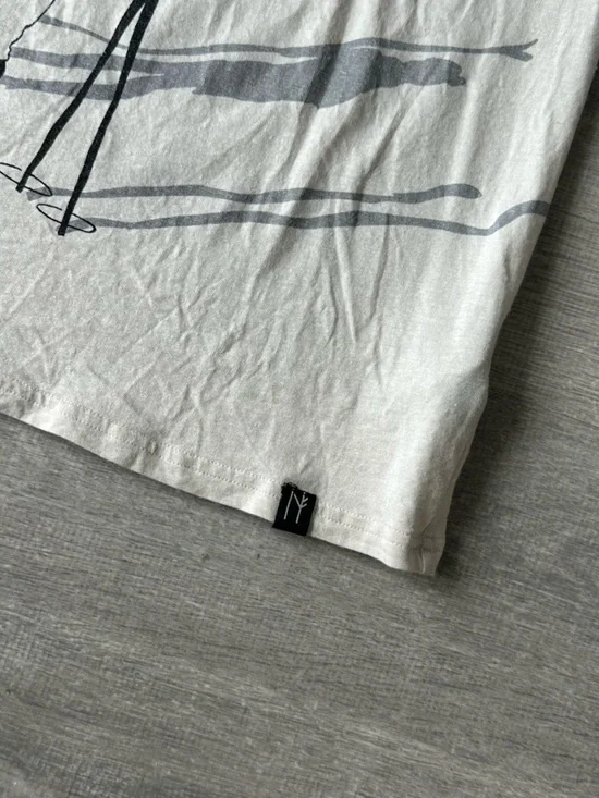 Vintage Neve Ski girl Graphic Quarter-Zip Pullover Silk & Wool Blend - Picture 4 of 9